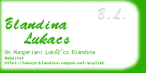 blandina lukacs business card